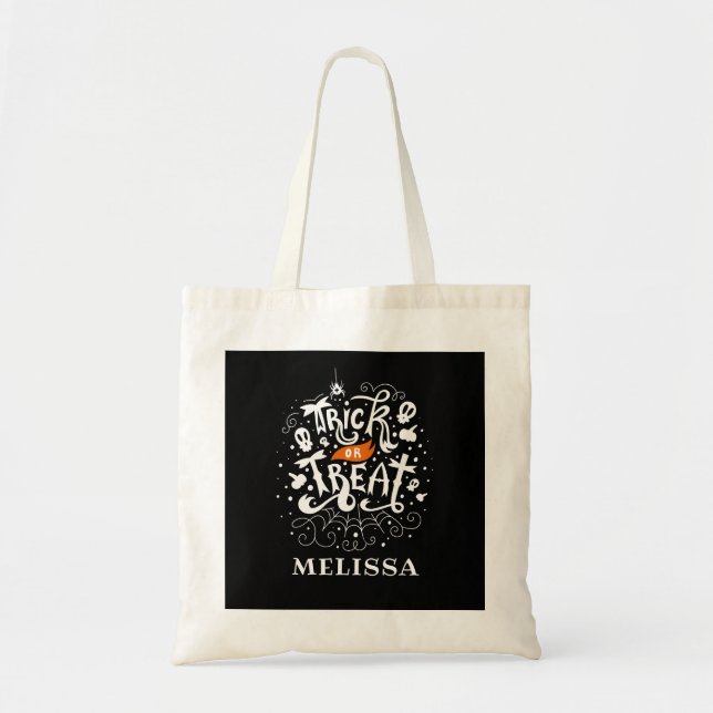 Tote Bag Enfants Trick or Treat Halloween personnalisé (Devant)