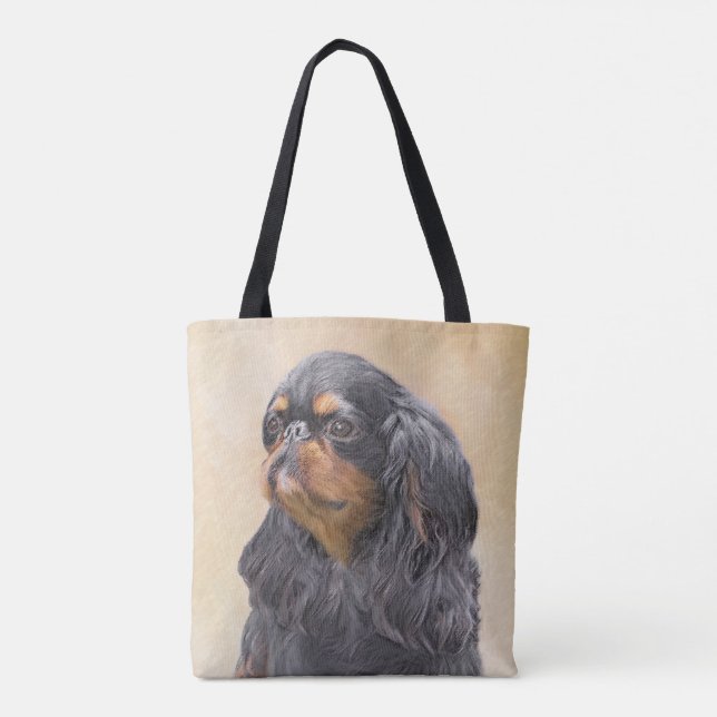 Tote Bag English Toy Spaniel Peinture Animal Art original (Dos)
