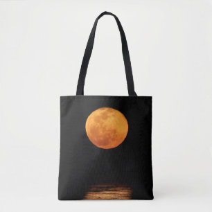 Tote Bag Énorme pleine lune South Padre Island, Texas