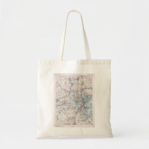 Tote Bag Enquête topographique Vintage Boston Massachusett