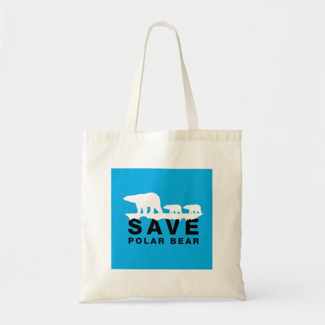 Tote Bag Enregistrer l'ours polaire (Devant)