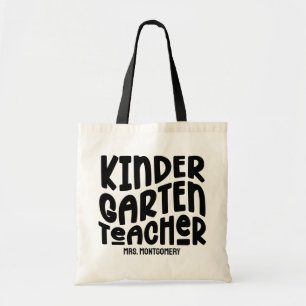 Tote Bag Enseignant de jardin d'enfants Conception de tex
