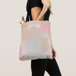 Tote Bag Enseignant de la pomme rose d'aquarelle Abstraite