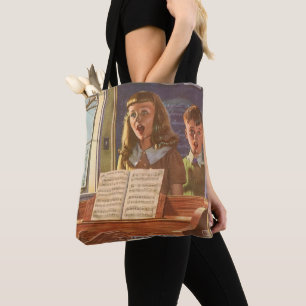 Tote Bag Enseignant de musique vintage Enseigner aux élèves