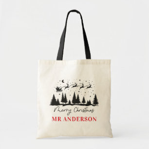 Tote Bag Enseignant de traîneau traditionnel de rennes de
