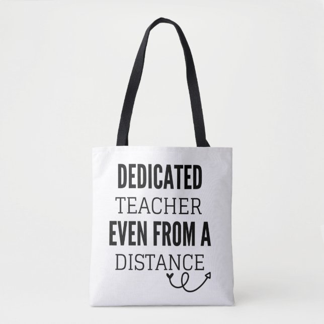 Tote Bag Enseignant Dédié Même De Distance (Devant)