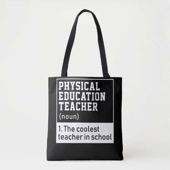 Tote Bag Enseignant en éducation physique Définition P.E. (Devant)