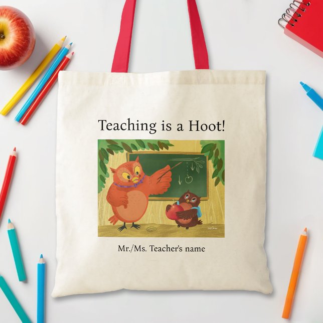 Tote Bag Enseignant Owl (Créateur téléchargé)
