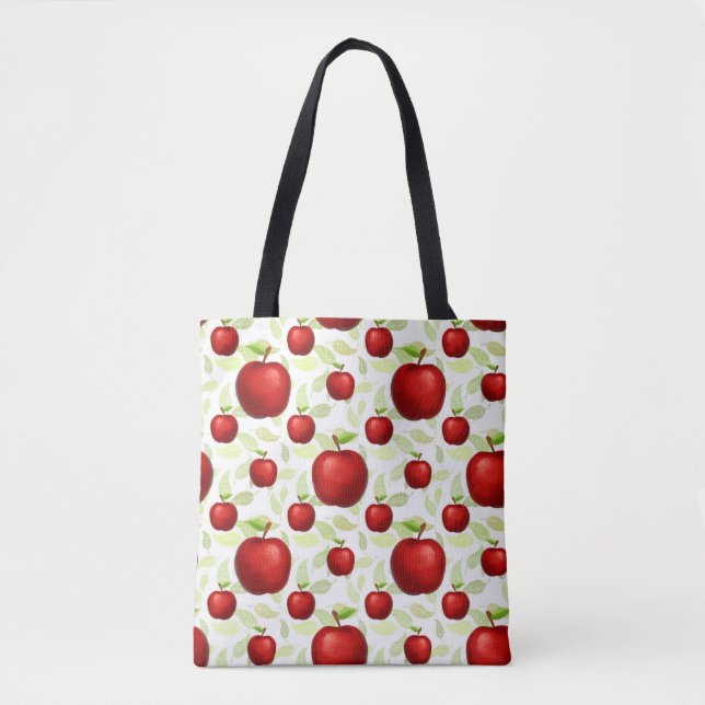Tote Bag Enseignant Pommes Arbre Motif Enseignant d'art pré (Devant)