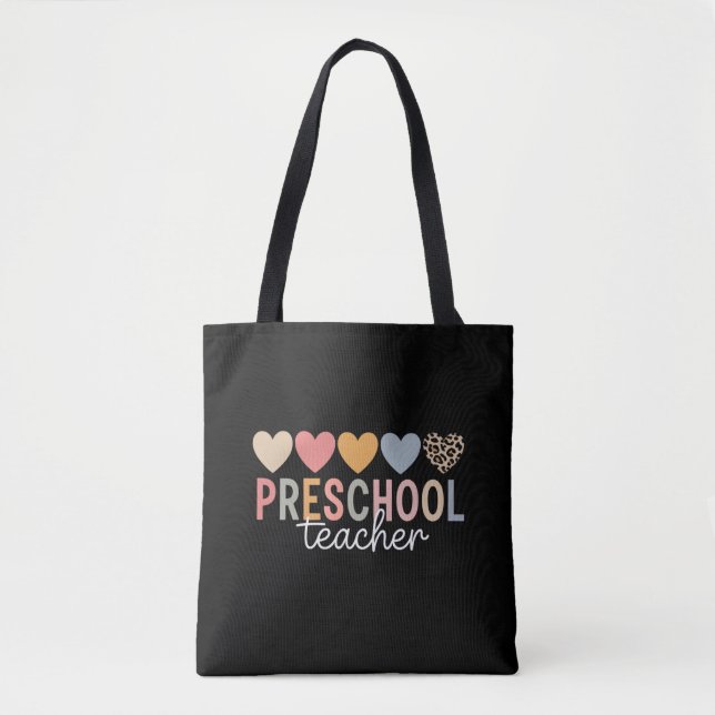 Tote Bag Enseignant Préscolaire Retour à l'école  (Devant)
