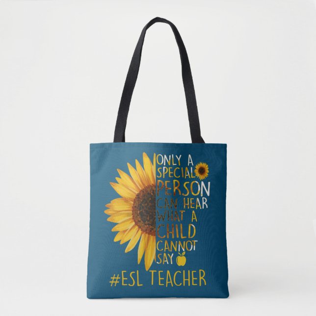 Tote Bag Enseignant spécial Tournesol ESL (Devant)