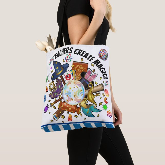 Tote Bag Enseignants Créer Magic Fourre-tout rev 3 - Voir r (De près)