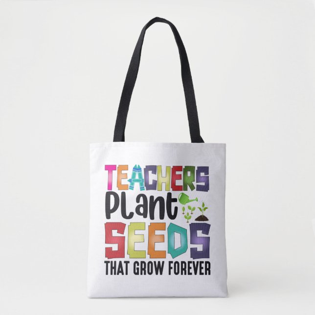 Tote Bag Enseignants Graines Plantes Qui Croissent Pour Tou (Devant)