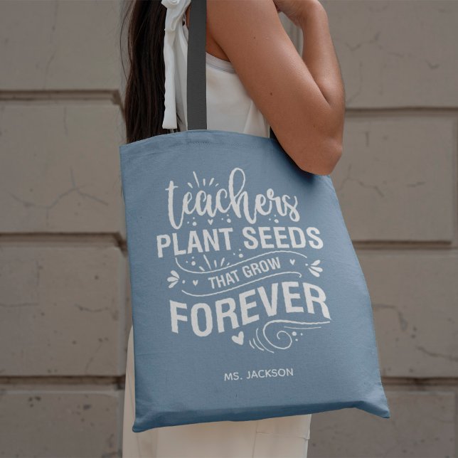 Tote Bag Enseignants Graines Plantes Qui Croissent Pour Tou (Créateur téléchargé)
