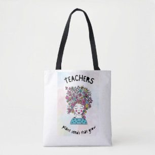 Tote Bag Enseignants Plante Graines Enseignant Merci Cadeau