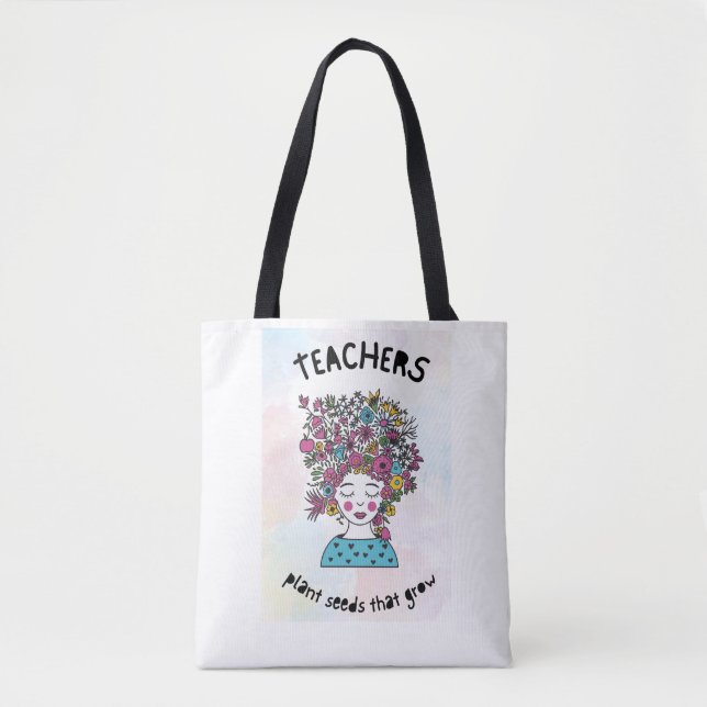 Tote Bag Enseignants Plante Graines Enseignant Merci Cadeau (Devant)