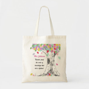 Tote Bag Enseignants Plante la graine de la connaissance Ar