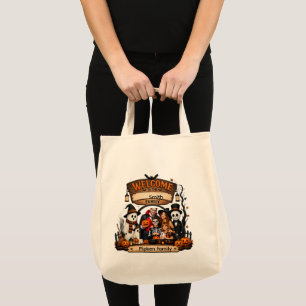 Tote Bag Enseigne personnalisée de citrouille de famille d'