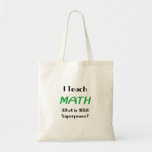 Tote Bag enseignement des mathématiques (Devant)