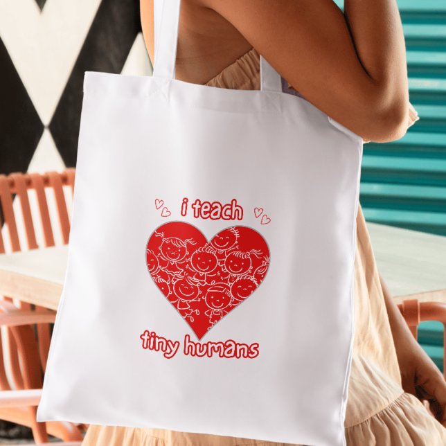 Tote Bag Enseigner aux petits humains enseignant de materne (Show your love for the little ones! Buy now!)