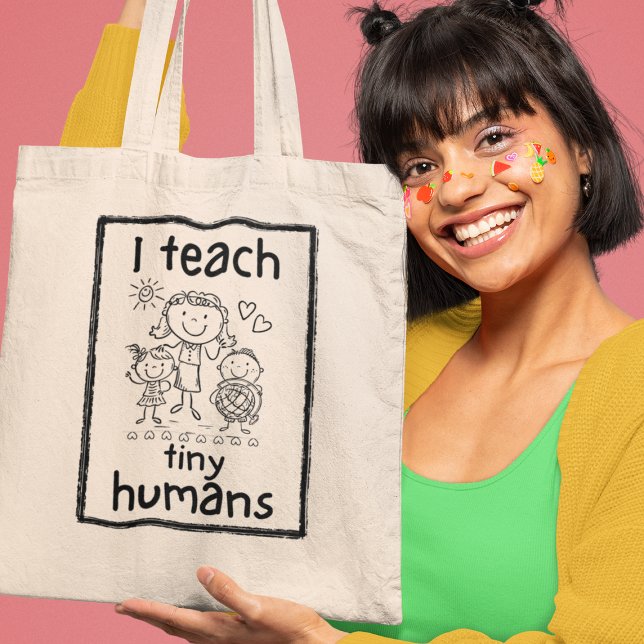 Tote Bag Enseigner aux petits humains Professeur de materne (Grab yours now and inspire young minds today!)