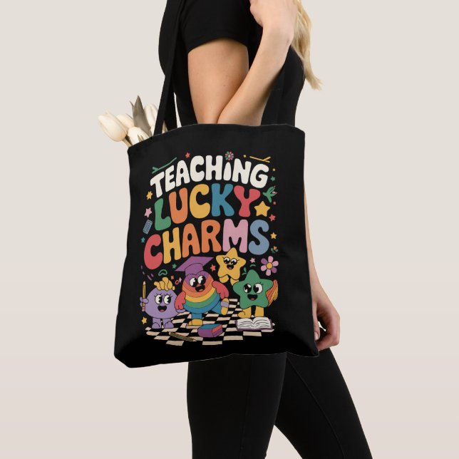 Tote Bag Enseigner Lucky Charms Enseignant St Patrick's Day (De près)