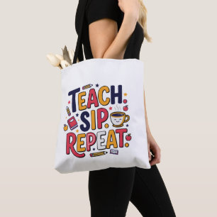 TOTE BAG ENSEIGNER. SIP. RÉPÉTER