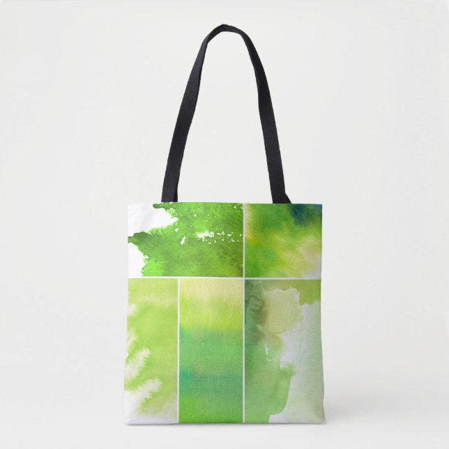 Tote Bag Ensemble d'abrégé sur aquarelle peint à la main (Devant)