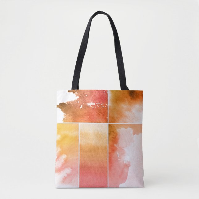 Tote Bag Ensemble de l'abrégé sur 4 peints à la main (Devant)