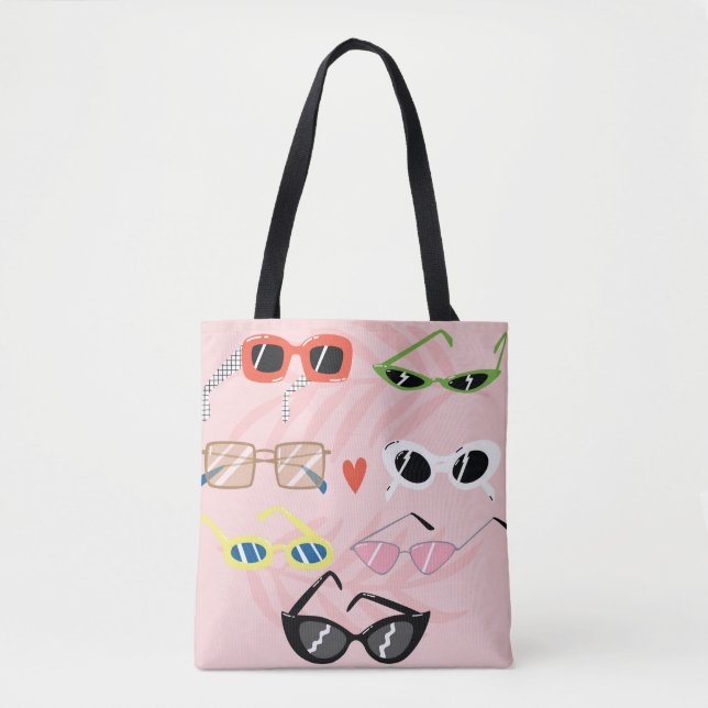 Tote Bag Ensemble de lunettes de soleil tendance dans un st (Devant)