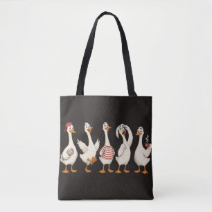 Tote Bag Ensemble de personnages d'oie drôle