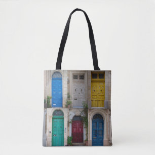 Tote Bag Ensemble de portes colorées à Malte