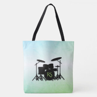 Tote Bag Ensemble de tambour monogramme vert