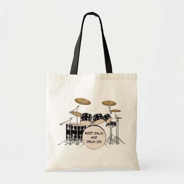 Tote Bag Ensemble illustré de tambour (Devant)