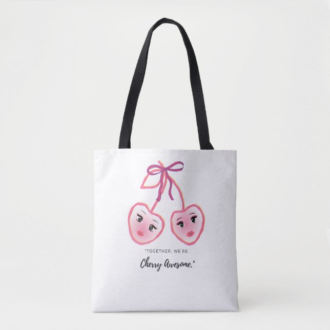 TOTE BAG ENSEMBLE NOUS SOMMES CERISE INCROYABLE (Devant)