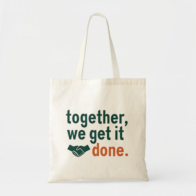Tote Bag Ensemble, nous y arrivons (Devant)