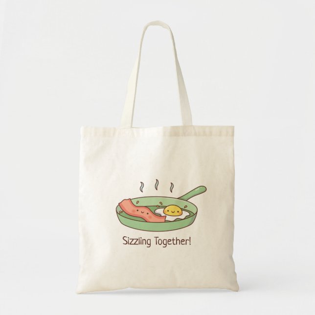 Tote Bag Ensemble Torride, Déjeuner Mignon au Bacon et aux  (Devant)