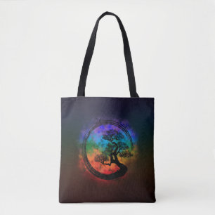 Tote Bag Enso Zen Circle et Bonsai Tree Nebula