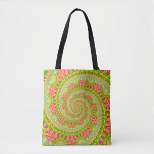 Tote Bag ENSOLEILLÉ en spirale de flower power
