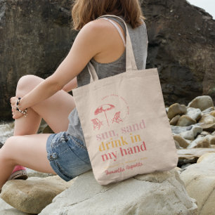 Tote Bag Enterrement de vie de jeune fille à la plage   Cad