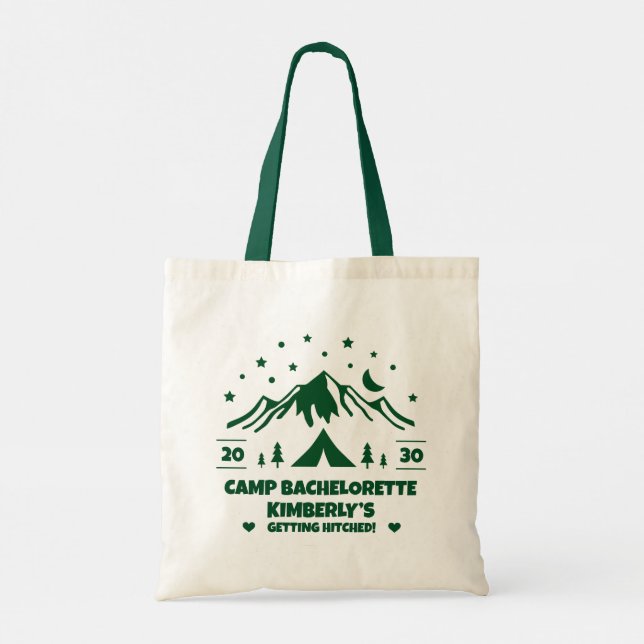 Tote Bag Enterrement de vie de jeune fille Camp Vert  (Dos)