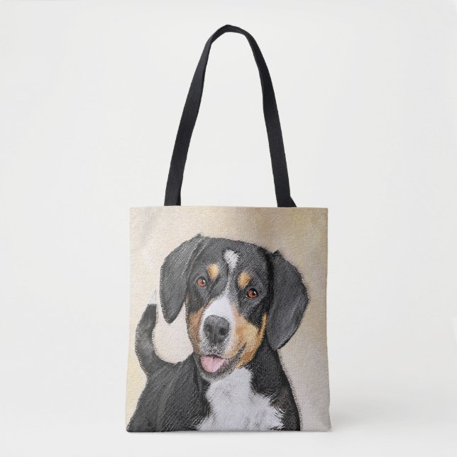 Tote Bag Entlebucher Mountain Dog Peinture - Art original (Devant)