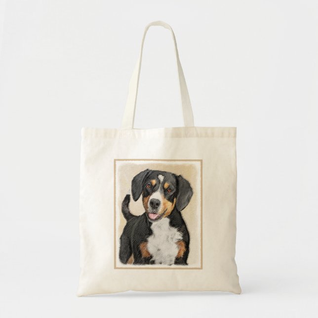 Tote Bag Entlebucher Mountain Dog Peinture - Art original (Devant)