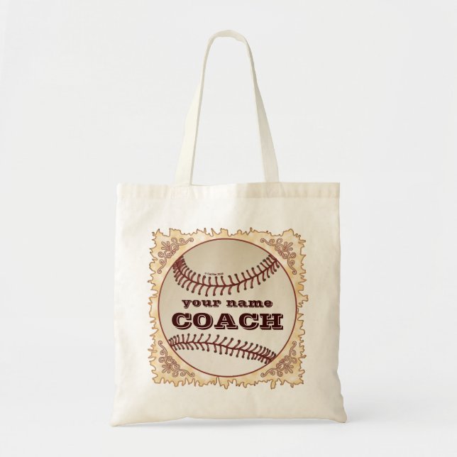 Tote Bag Entraîneur de baseball (Devant)