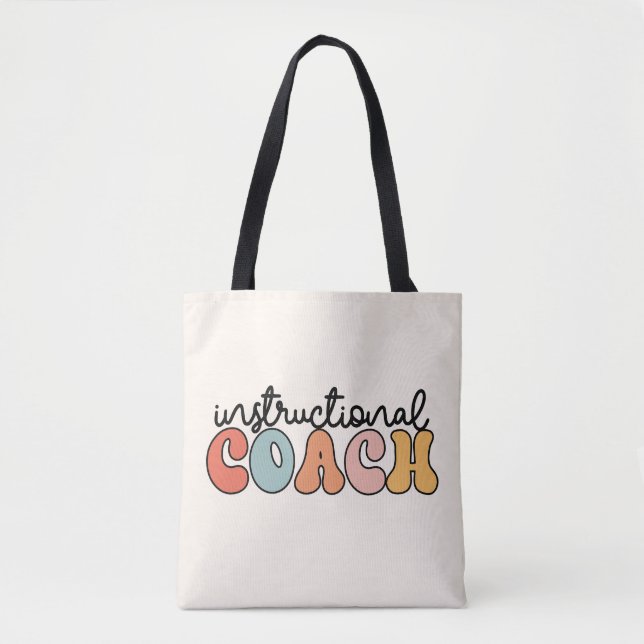 Tote Bag Entraîneur pédagogique Entraîneur éducatif Retro (Devant)
