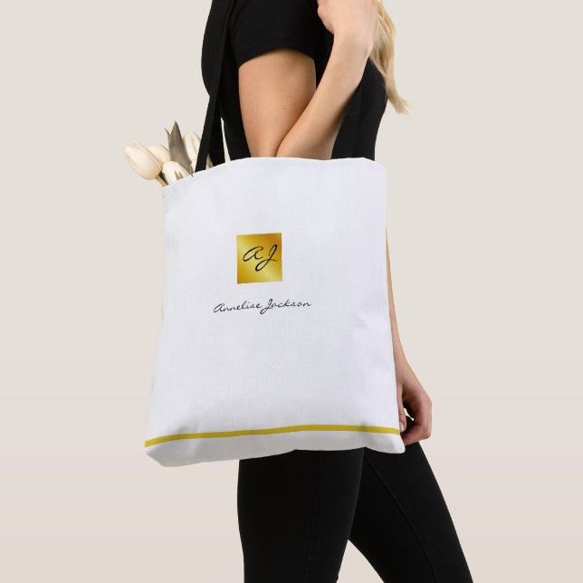 Tote Bag Entreprise de Marque Professionnelle Simple (De près)