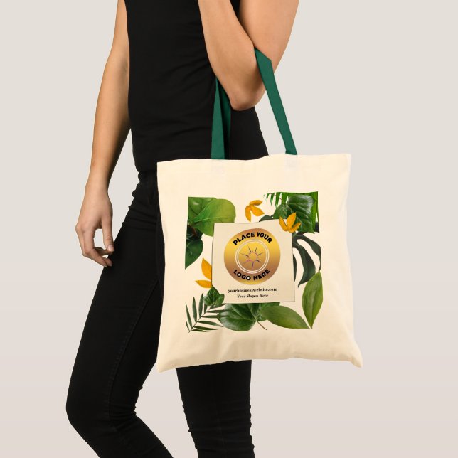 Tote Bag Entreprise moderne Logo Vert Promo (Devant (produit))