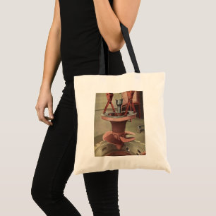 Tote Bag Entreprise Vintage, Énergie de Turbine à Eau Géant