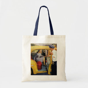 Tote Bag Entreprise Vintage, Femme Passagère Conducteur de