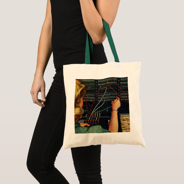 Tote Bag Entreprise vintage, opérateur de standard téléphon (Devant (produit))